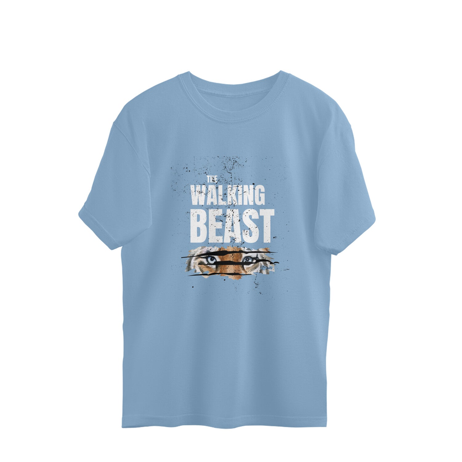 The Walking Beast Front Print Oversized Tee