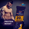 FitSport 20g Protein Bar - Whey Protein, Peanut Butter, Dark Choco Chips
